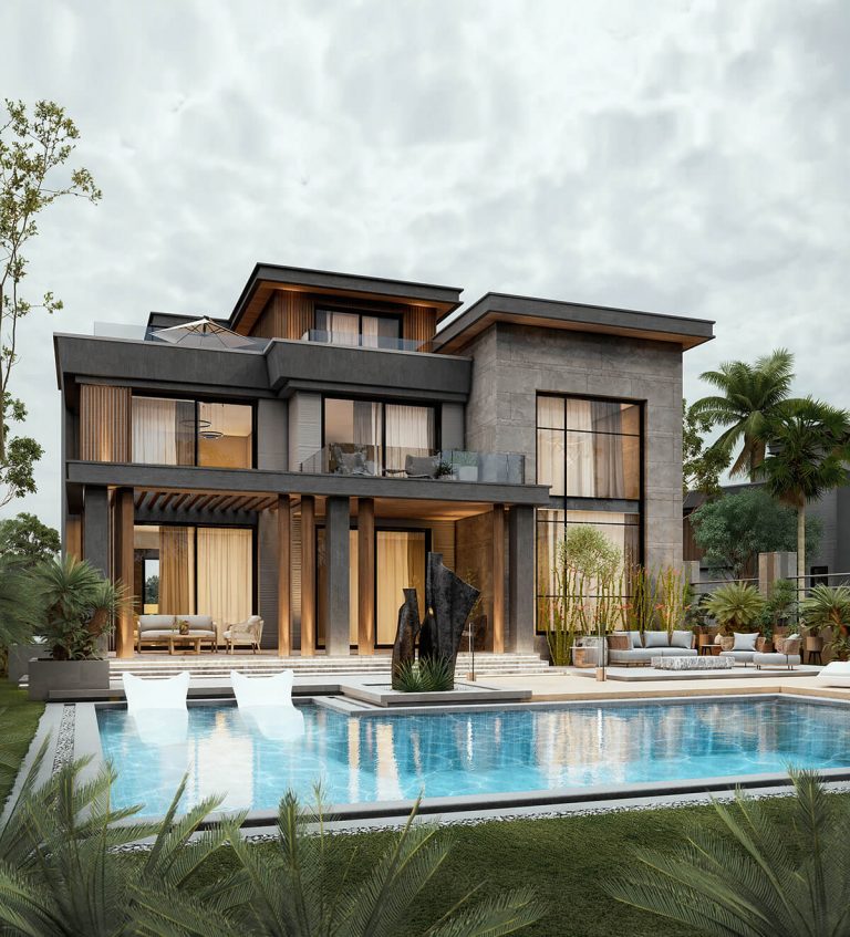 Biệt thự 3 tầng hiện đại sân vườn