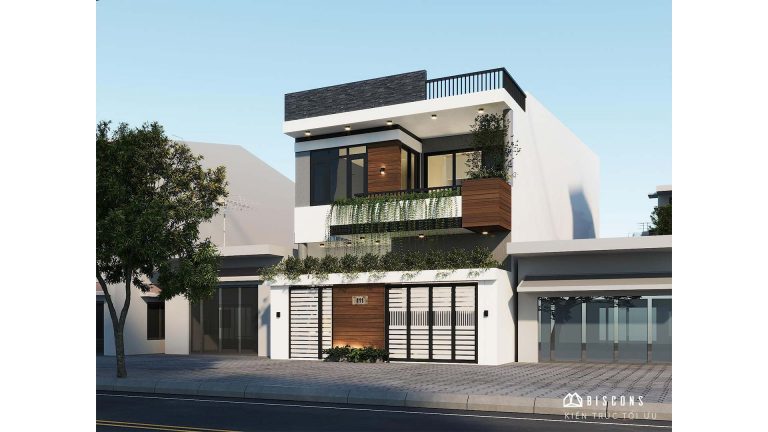 Thiết kế nhà phố 2 tầng