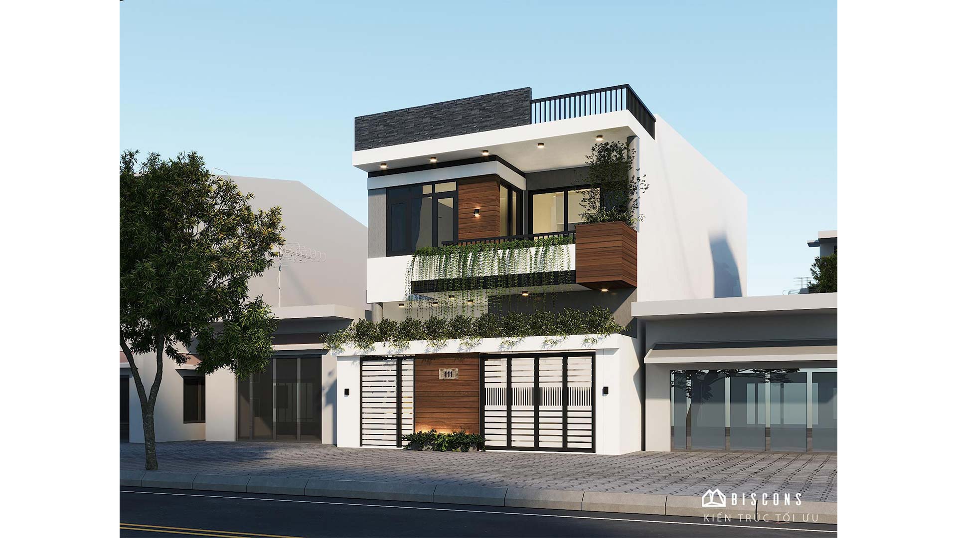 Thiết kế nhà phố 2 tầng