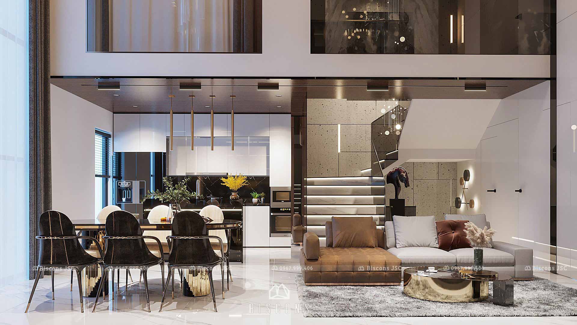 Cập nhật 15 mẫu thiết kế nội thất phòng khách biệt thự đẹp 2021