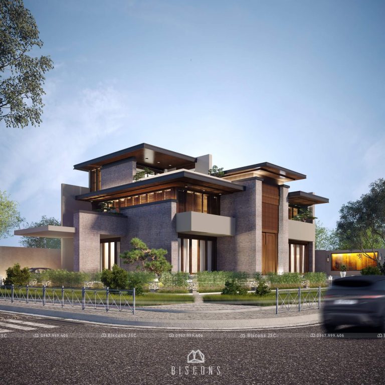 Thiết kế biệt thự sân vườn 300m2