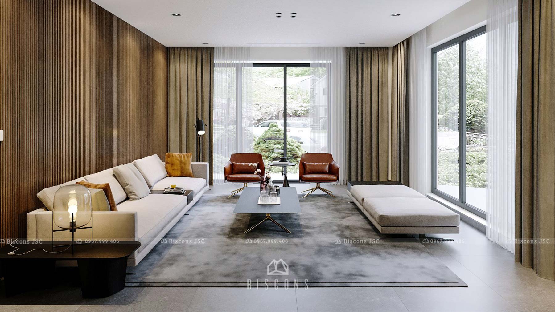 thiết kế phòng khách nhà phố