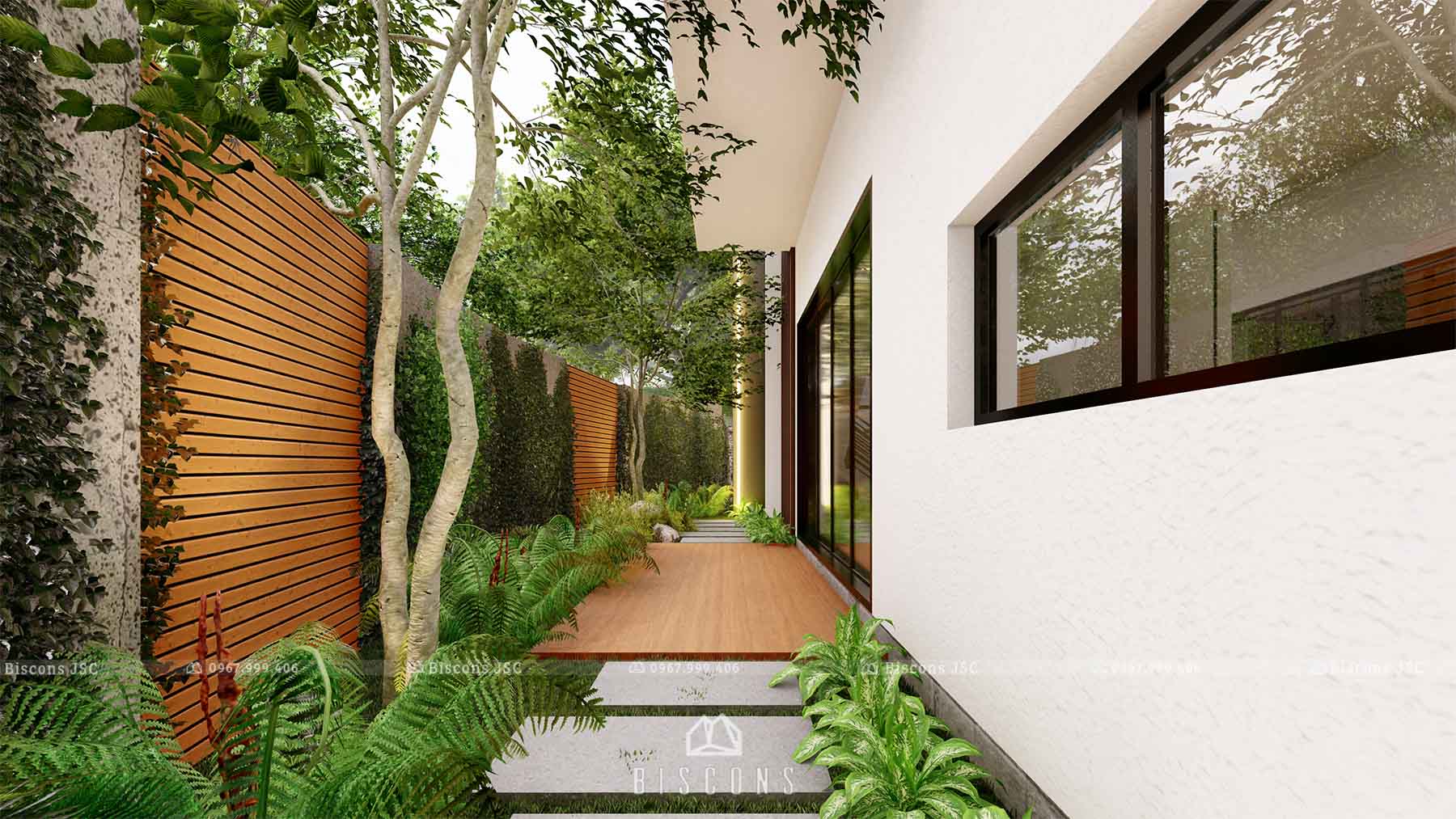 Thiết kế sân trước nhà phố